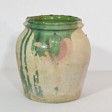 Green glazed ceramic jar, France circa 1850-1900