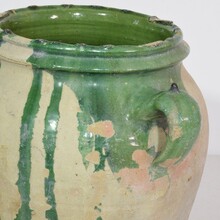 Green glazed ceramic jar, France circa 1850-1900