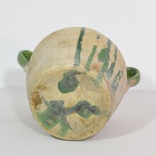 Green glazed ceramic jar, France circa 1850-1900