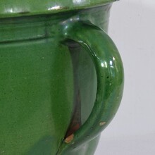 Green glazed earthenware Castelnaudary planter, France circa 1850-1900