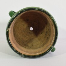 Green glazed earthenware Castelnaudary planter, France circa 1850-1900