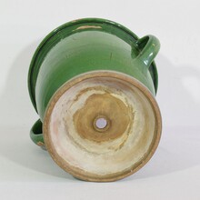 Green glazed earthenware Castelnaudary planter, France circa 1850-1900