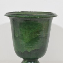 Green glazed earthenware castelnaudary planter/vase, France circa 1850-1900