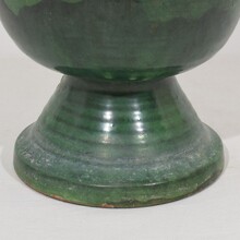 Green glazed earthenware castelnaudary planter/vase, France circa 1850-1900