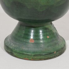 Green glazed earthenware castelnaudary planter/vase, France circa 1850-1900