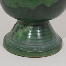 Green glazed earthenware castelnaudary planter/vase, France circa 1850-1900