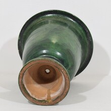 Green glazed earthenware castelnaudary planter/vase, France circa 1850-1900