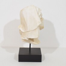 Hand carved white alabaster head, France circa 1850-1900