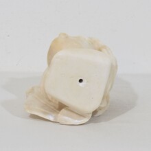 Hand carved white alabaster head, France circa 1850-1900