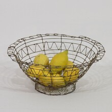 Iron wirework basket, France circa 1850-1900