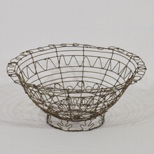 Iron wirework basket, France circa 1850-1900