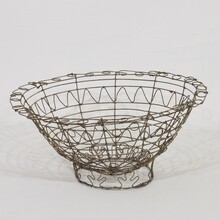 Iron wirework basket, France circa 1850-1900