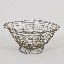 Iron wirework basket, France circa 1850-1900