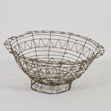 Iron wirework basket, France circa 1850-1900