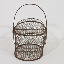 Iron wirework basket, France circa 1850-1900