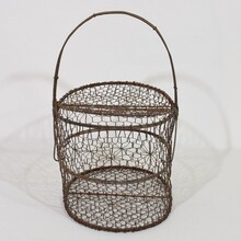 Iron wirework basket, France circa 1850-1900