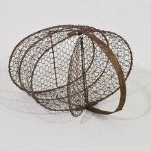 Iron wirework basket, France circa 1850-1900