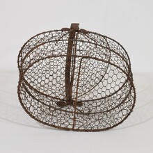 Iron wirework basket, France circa 1850-1900