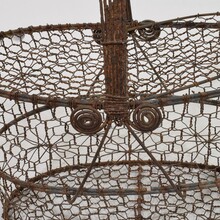 Iron wirework basket, France circa 1850-1900