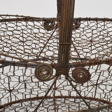 Iron wirework basket, France circa 1850-1900