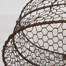 Iron wirework basket, France circa 1850-1900