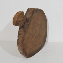 Thick wooden chopping or cutting board, France circa 1850-1900