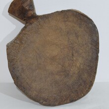 Thick wooden chopping or cutting board, France circa 1850-1900