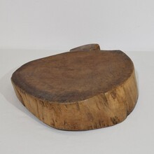 Thick wooden chopping or cutting board, France circa 1850-1900