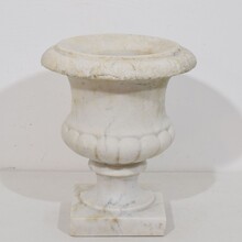 White marble medici garden vase / urn, France circa 1850-1880