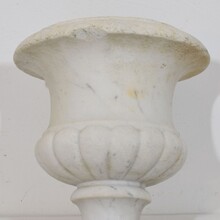 White marble medici garden vase / urn, France circa 1850-1880