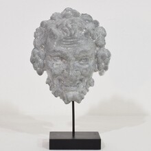 Zinc Bacchus head ornament, France circa 1850-1900