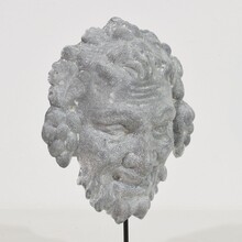 Zinc Bacchus head ornament, France circa 1850-1900