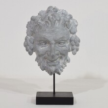 Zinc Bacchus head ornament, France circa 1850-1900