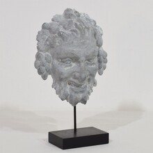 Zinc Bacchus head ornament, France circa 1850-1900