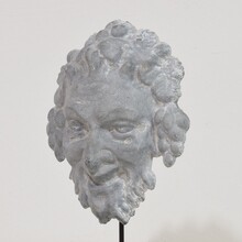 Zinc Bacchus head ornament, France circa 1850-1900