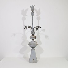 Large zinc roof finial with dove, France circa 1850-1900