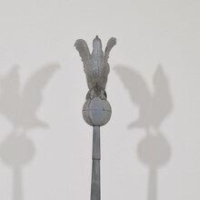 Large zinc roof finial with dove, France circa 1850-1900