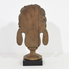 Neoclassical hand carved oak vase ornament/ finial, France circa 1800-1850