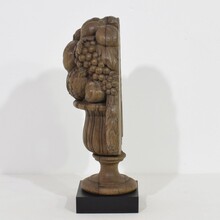 Neoclassical hand carved oak vase ornament/ finial, France circa 1800-1850