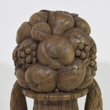 Neoclassical hand carved oak vase ornament/ finial, France circa 1800-1850