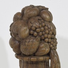 Neoclassical hand carved oak vase ornament/ finial, France circa 1800-1850