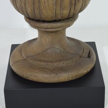 Neoclassical hand carved oak vase ornament/ finial, France circa 1800-1850