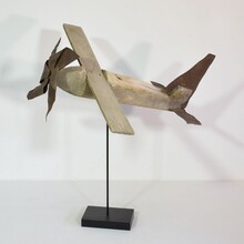 Folk art wooden aeroplane, France circa 1920-1940