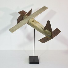 Folk art wooden aeroplane, France circa 1920-1940