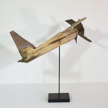 Folk art wooden aeroplane, France circa 1920-1940