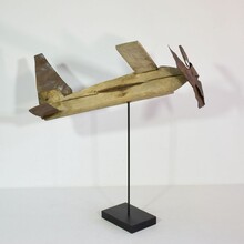 Folk art wooden aeroplane, France circa 1920-1940