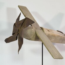 Folk art wooden aeroplane, France circa 1920-1940