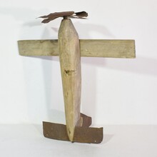 Folk art wooden aeroplane, France circa 1920-1940