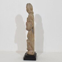 Hand carved oak statue of saint John the evangelist, France circa 1550-1650