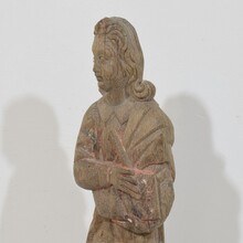 Hand carved oak statue of saint John the evangelist, France circa 1550-1650